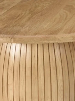 Runder Esstisch Nelly mit Rillenstruktur, in verschiedenen Größen