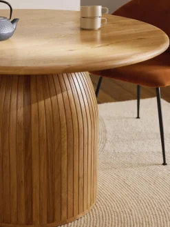 Runder Esstisch Nelly mit Rillenstruktur, in verschiedenen Größen