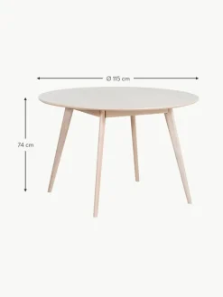 Runder Esstisch Yumi aus Eichenholz, Ø 115 cm