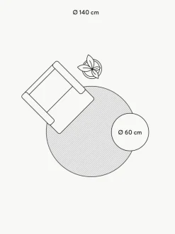 Runder flauschiger Hochflor-Teppich Ayana, gepunktet