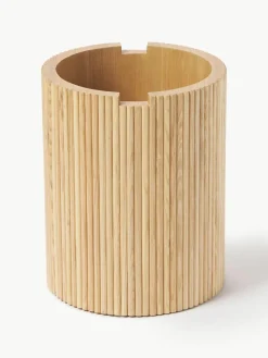 Runder Holz-Beistelltisch Nele mit Stauraum