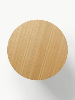 Runder Holz-Beistelltisch Nele mit Stauraum