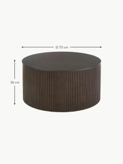 Runder Holz-Couchtisch Nele mit Stauraum