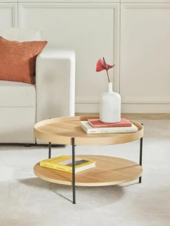 Runder Holz-Couchtisch Renee