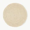 Runder Jute-Teppich Sharmila, handgefertigt