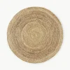 Runder Jute-Teppich Sharmila, handgefertigt