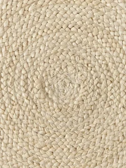 Runder Jute-Teppich Sharmila, handgefertigt