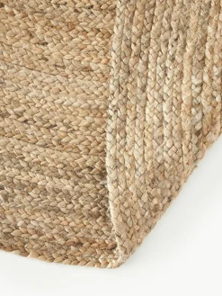 Runder Jute-Teppich Sharmila, handgefertigt