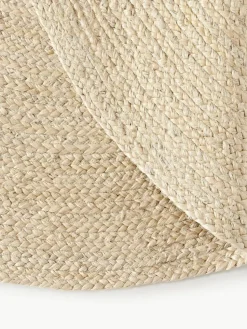 Runder Jute-Teppich Sharmila, handgefertigt