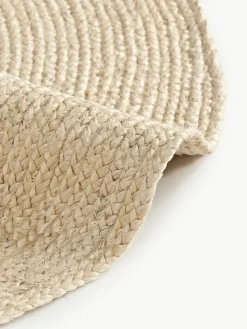 Runder Jute-Teppich Sharmila, handgefertigt