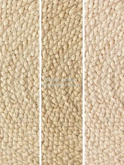 Runder Jute-Teppich Sharmila, handgefertigt