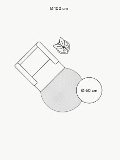 Runder Jute-Teppich Sharmila, handgefertigt