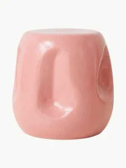 Runder Keramik-Beistelltisch Currents, handgefertigt