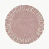 Runder Kinderteppich ABC mit Buchstaben Design