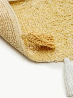 Runder Kinderteppich Malu mit Quasten, handgetuftet