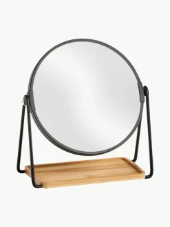 Runder Kosmetikspiegel Nora mit Ablagefläche und Vergrößerung