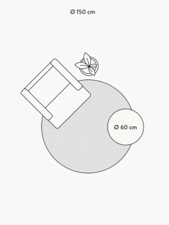 Runder Kurzflor-Teppich Kari