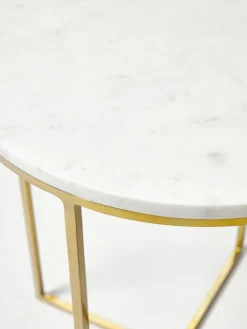Runder Marmor-Beistelltisch Alys