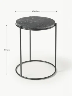 Runder Marmor-Beistelltisch Ella