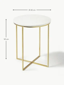 Runder Marmor-Beistelltisch Alys