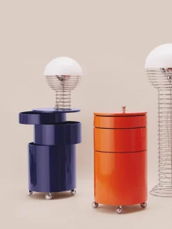 Runder Rollcontainer Barboy, Design Verner Panton