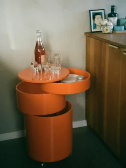 Runder Rollcontainer Barboy, Design Verner Panton