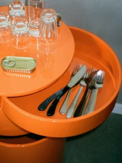 Runder Rollcontainer Barboy, Design Verner Panton