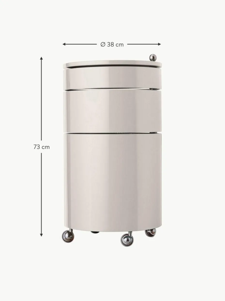 Runder Rollcontainer Barboy, Design Verner Panton