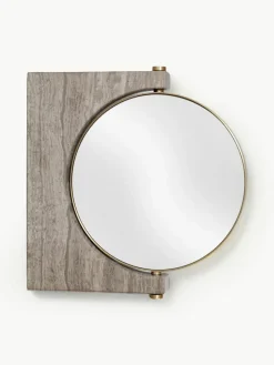 Runder Wand-Kosmetikspiegel Pepe aus Marmor