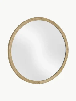 Runder Wandspiegel Alum mit Mindiholzrahmen