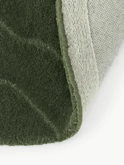 Runder Wollteppich Aaron, handgetuftet