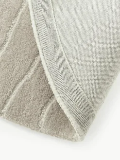 Runder Wollteppich Aaron, handgetuftet