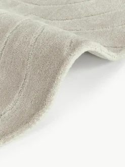 Runder Wollteppich Aaron, handgetuftet