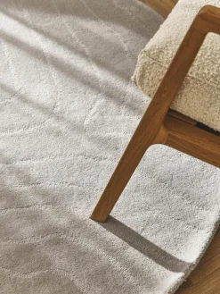 Runder Wollteppich Aaron, handgetuftet