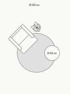 Runder Wollteppich Amaro, handgewebt