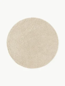 Runder Wollteppich Eleni, handgetuftet