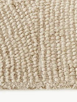 Runder Wollteppich Eleni, handgetuftet