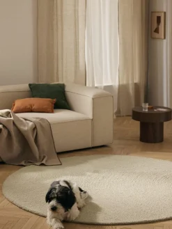 Runder Wollteppich Eleni, handgetuftet