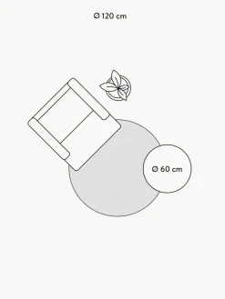 Runder Wollteppich Eleni, handgetuftet