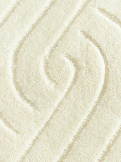 Runder Wollteppich Mason, handgetuftet