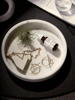 Rundes Deko-Tablett Venice aus Marmor