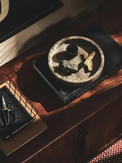 Rundes Deko-Tablett Venice aus Marmor