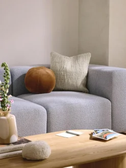 Rundes Kunstfell-Dekokissen Ginny