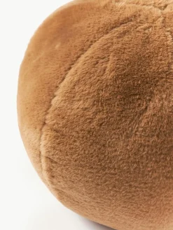 Rundes Kunstfell-Dekokissen Ginny