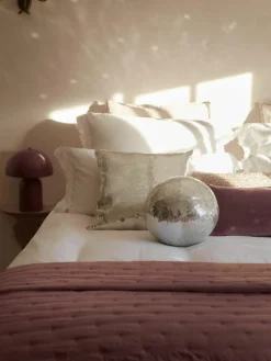 Rundes Pailletten-Kissen Diva