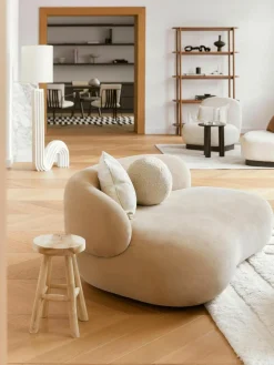 Rundes Teddy-Dekokissen Dotty