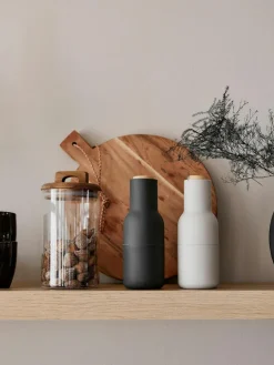 Salz- & Pfeffermühle Bottle Grinder mit Buchenholzdeckel, 2er-Set
