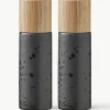 Salz- und Pfeffermühle Bizz mit Holzdeckel, 2er-Set