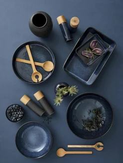 Salz- und Pfeffermühle Bizz mit Holzdeckel, 2er-Set