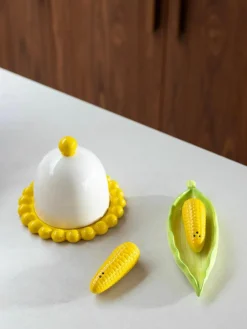 Salz- und Pfefferstreuer Corn aus Dolomit, 3er-Set